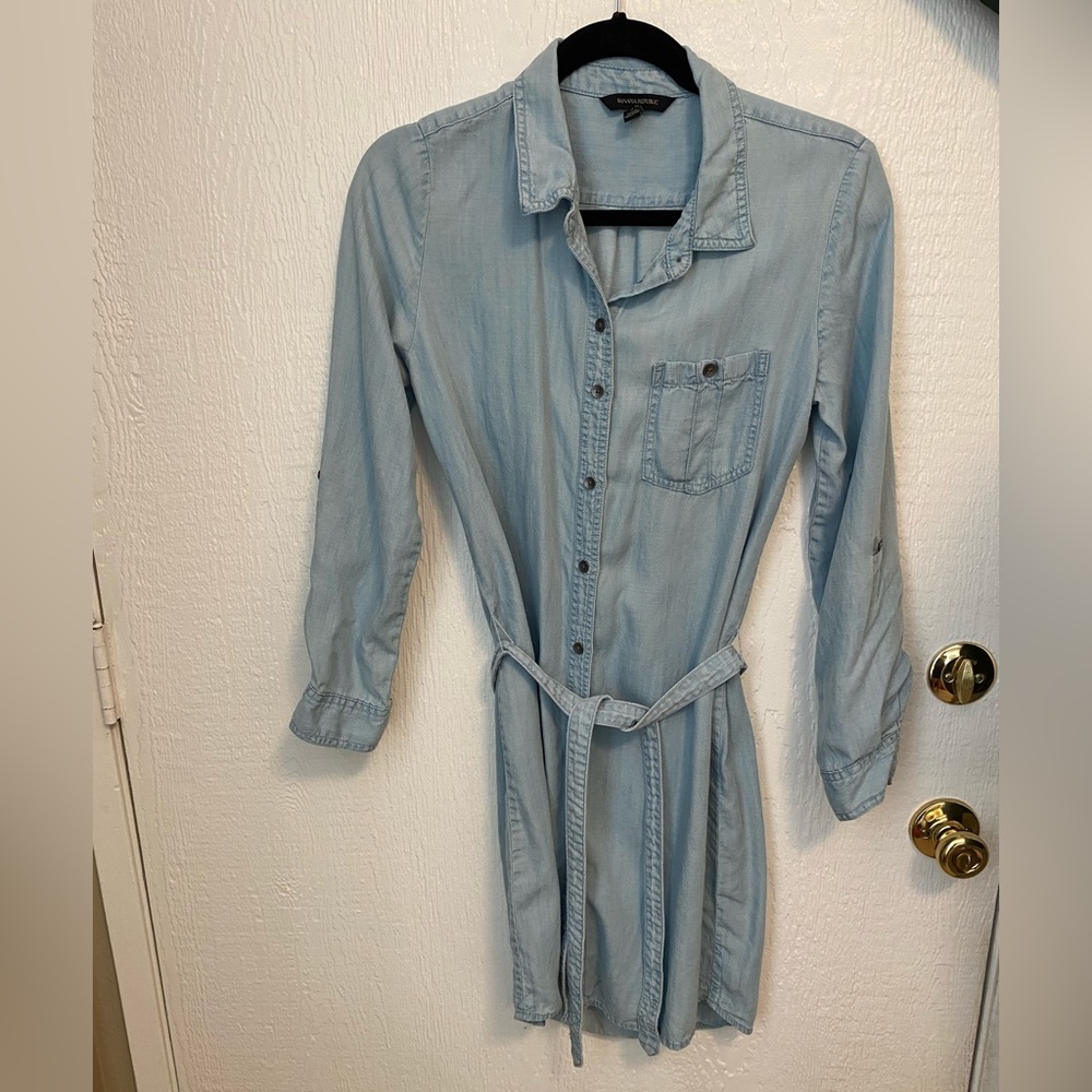 Soft Jean shirt-dress